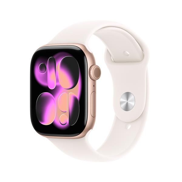 Apple Watch Series 11 GPS 46mm Cassa Alluminio Oro Rosa con Band Rosa Fard - M/…