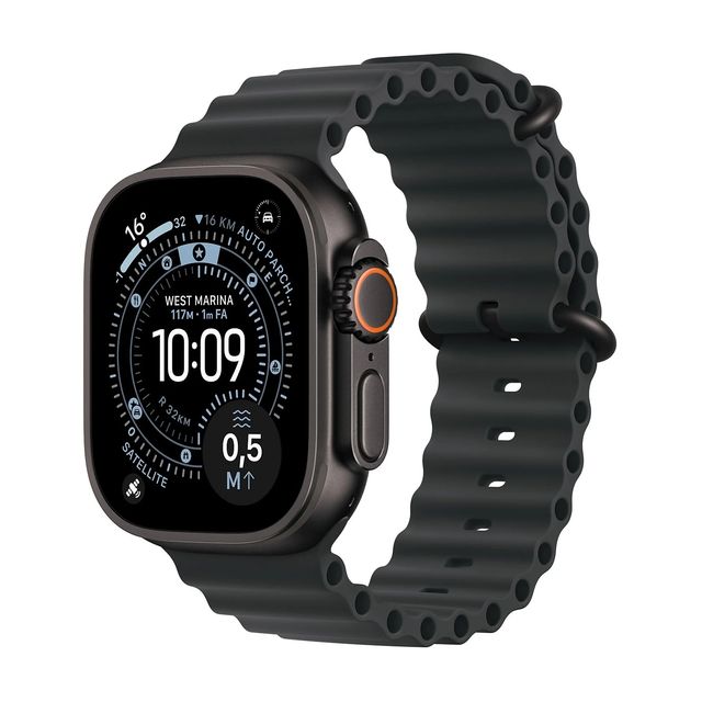 Apple Watch Ultra 3 GPS + Cellular 49mm Cassa Titanio Nero con Band Ocean Nero,…