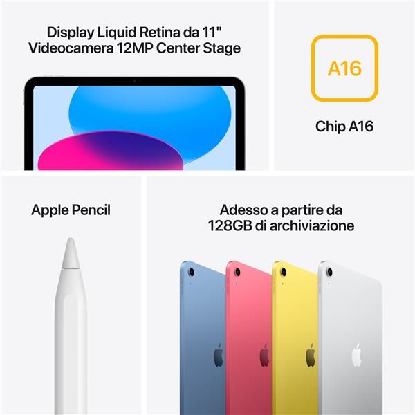 Apple iPad 11' Wi-Fi + Cellular 256GB - Blu