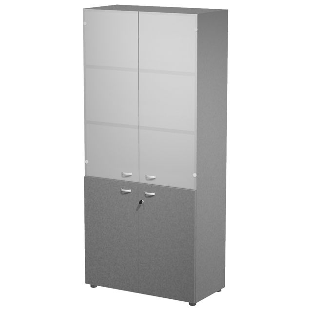 Armadio modulare a 2+2 ante basse 90x45,8cm x H200cm antracite