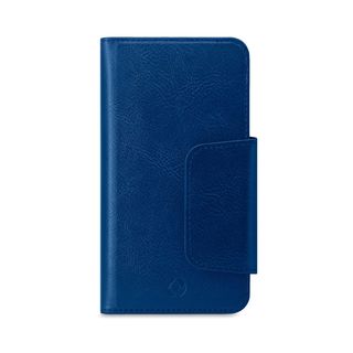 Celly Duomo - Flip cover per cellulare - similpelle - blu - 6.5"