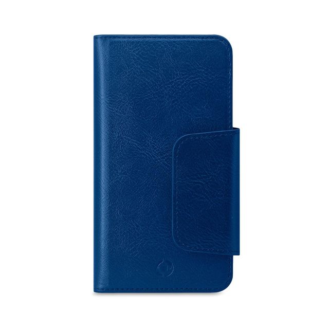 Celly Duomo - Flip cover per cellulare - similpelle - blu - 6.5"