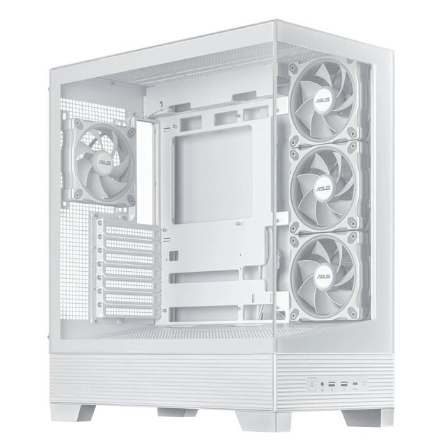 Asus A31 Plus ARGB, Vetro Temperato - Bianco