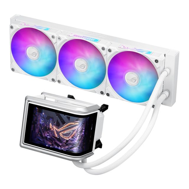 Asus ROG Ryuo IV 360 ARGB Cooler AIO, schermo AMOLED Curvo 6,67", 360 mm - Bian…