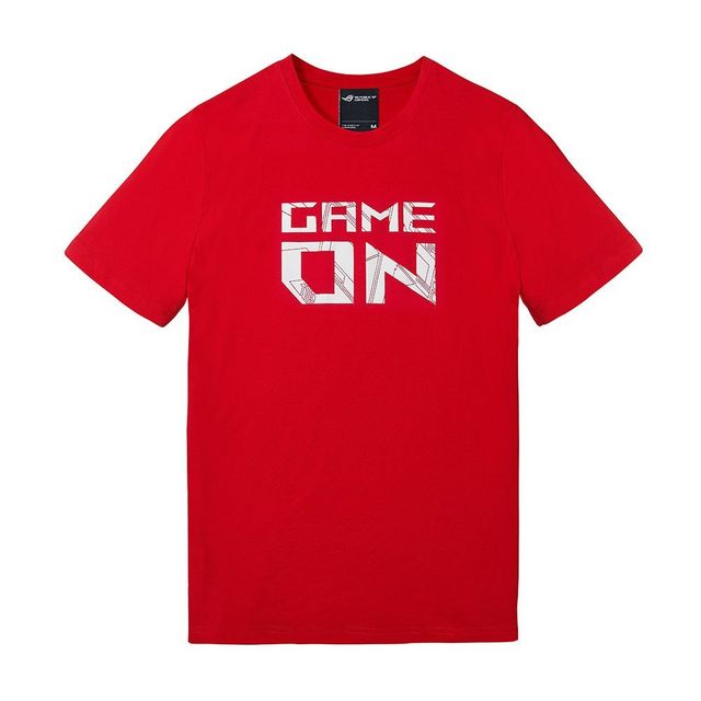 Asus ROG T-Shirt Game On, Taglia Small - Rossa