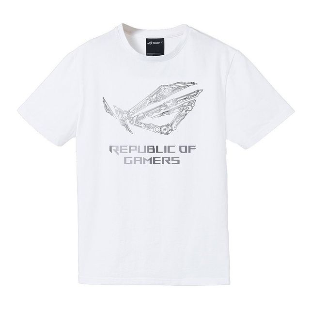 Asus ROG T-Shirt Mechanic, Taglia Small - Bianca