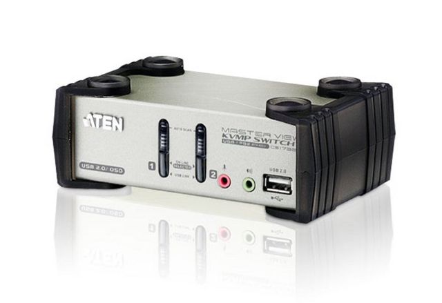 Aten CS1732B-AT-G 2P PS/2-USB VGA/Audio KVMP Switch W/OSD