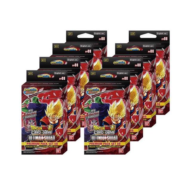 BANDAI Display 8x Dragon Ball Super Premium Pack Ultimate Squad UW8 [PP08]
