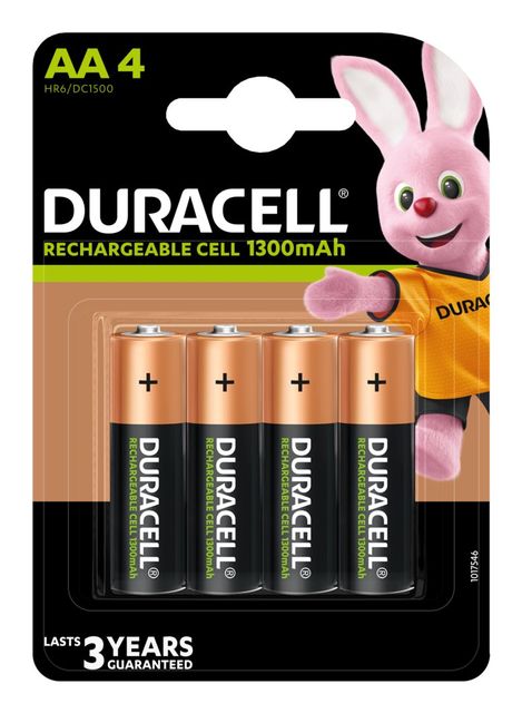 BATTERIE RICARICABILI STILO AA 1300MAH CONF. 4PZ
