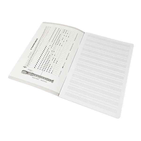 BE MORE ALBUM MUSICA 90 GR 210X297 mm A4 16 FOGLI RIGATURA PENTAGRAMMA TURCHESE…