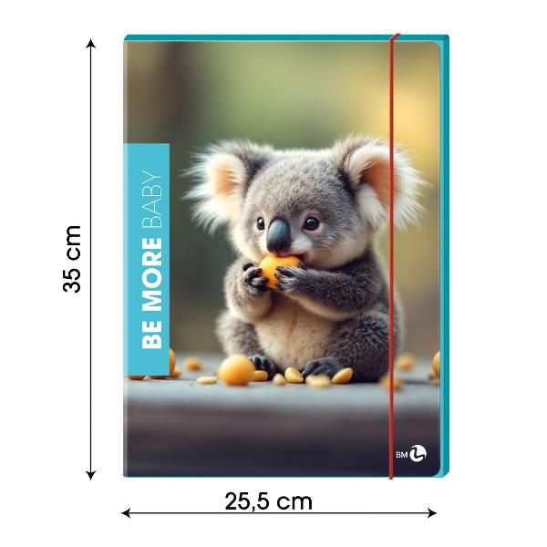 BE MORE BABY CARTELLINA A 3 LEMBI IN CARTONCINO PLASTIFICATO 350X255X10 mm CHIU…