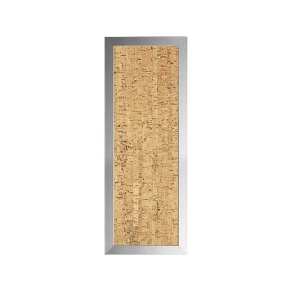 BI-OFFICE FLOW SILVER LAVAGNA IN SUGHERO DECO 60X20 CM CORNICE ARGENTATA