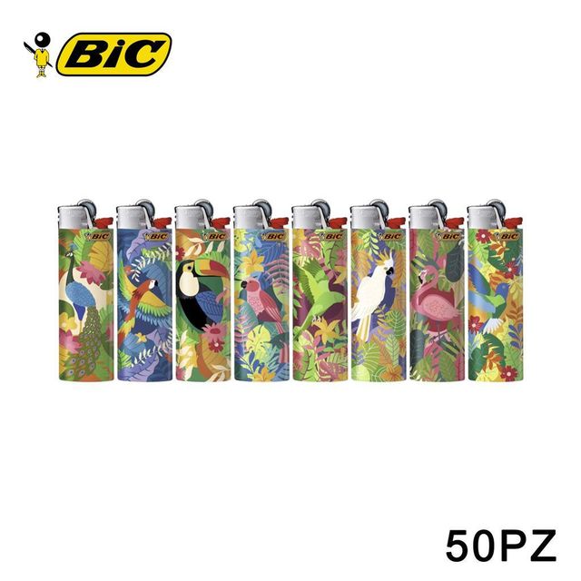 BIC ACCENDINI MAXI J26 TROPICAL BIRDS 1PZ=(50PZ)