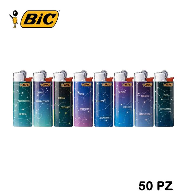 BIC ACCENDINI MINI J25 SCRITTO N. STELLE 1PZ=(50PZ)