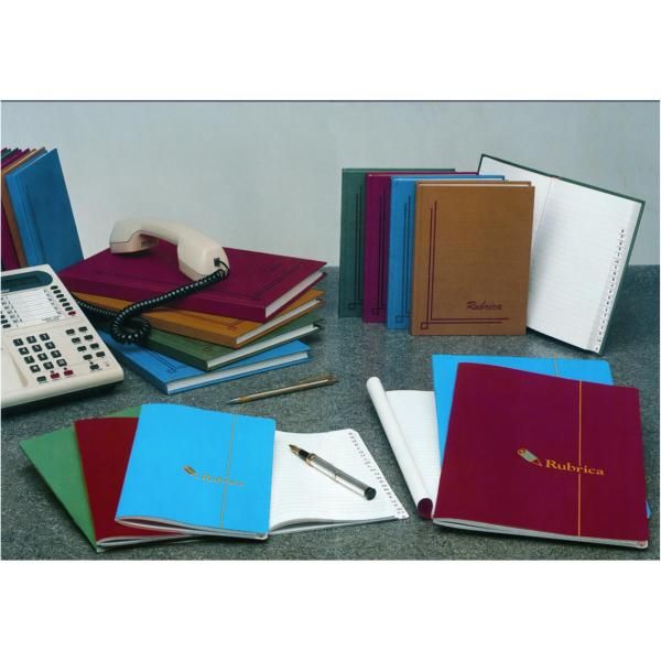 BLASETTI RUBRICA IN PUNTO METTALICO 210 X 297 mm A4 30 FOGLI COL. ASSORTITI CON…