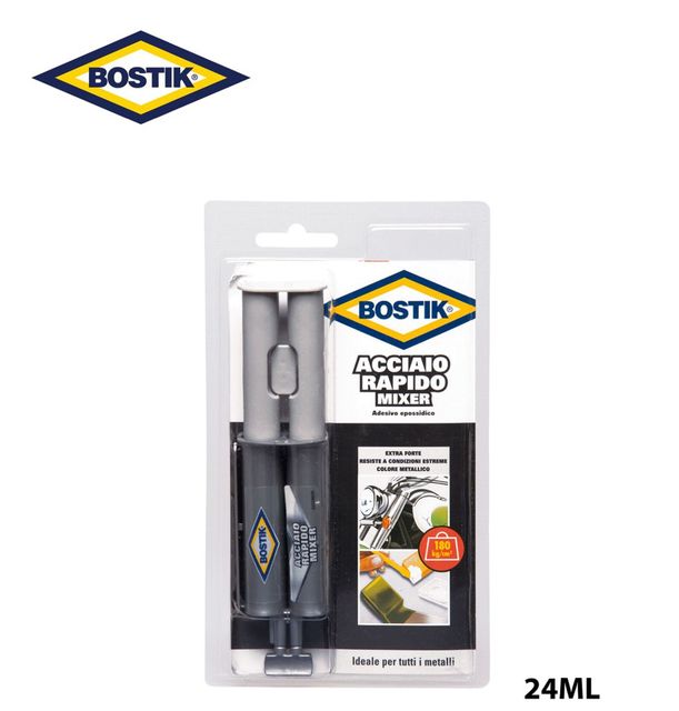BOSTIK ACCIAIO RAPIDO MIXER PER METALLI 24ML 1PZ=(1PZ)
