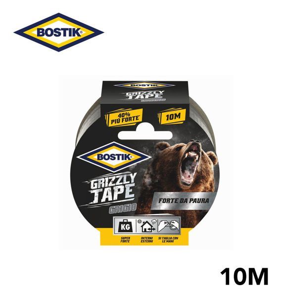 BOSTIK GRIZZLY TAPE NASTRO TELATO GRIGIO 10MT X 50MM BL1 1PZ=(1PZ)