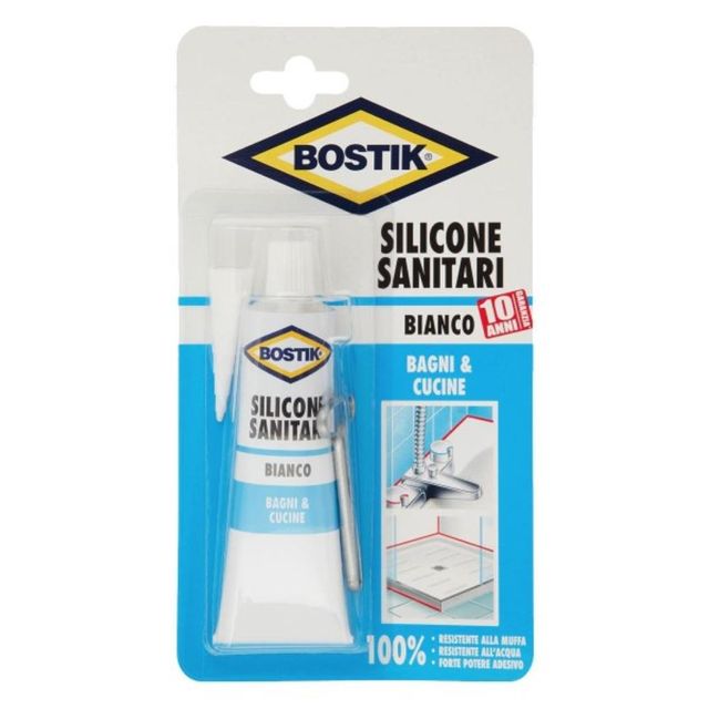 BOSTIK SILICONE SANITARI BIANCO BAGNI & CUCINE 60ML BL1 1PZ=(1PZ)