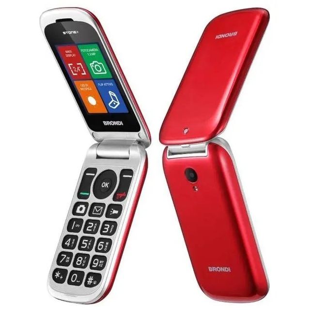 BRONDI STONE+ DUAL SIM 2.4" CLAMSHELL FLIP ATTIVO FOTOCAMERA TASTI CHIAMATA DIR…