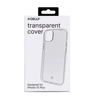 Celly GELSKIN1055, Cover, Apple, iPhone 15 Plus, 17 cm (6.7ʺ), Trasparente