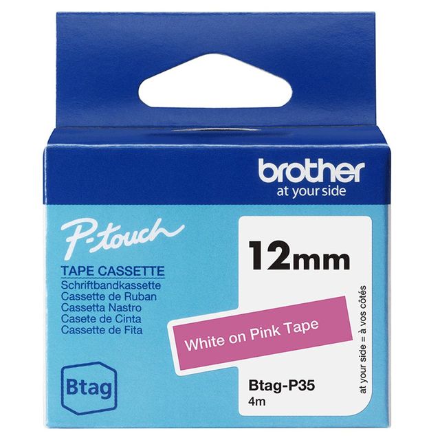 BROTHER BTAGP35 NASTRO 12MM BIANCO SU RO