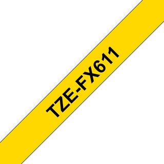 BROTHER TZEFX611 LAMINATO FLESS BK GIALL