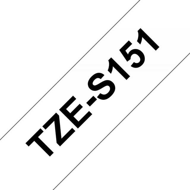 BROTHER TZES151 LAMINATO BK TRASPARENTE