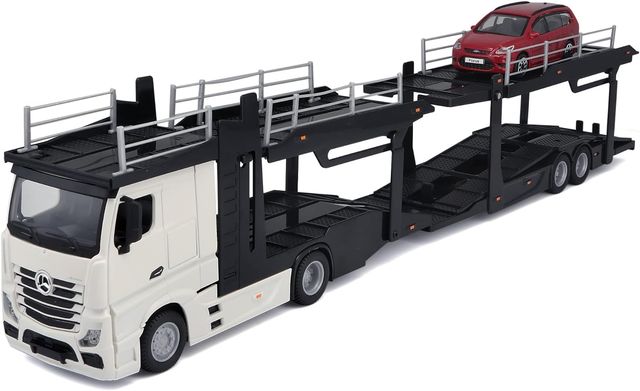 BURAGO BISARCA CON RIMORCHIO CON AUTO 1:43