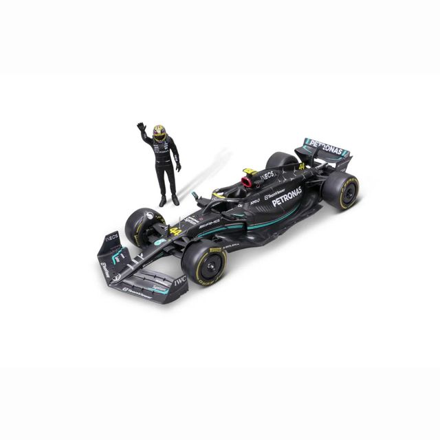 BURAGO F1 MERCEDES W14 E PERFORMANCE #44 W/HAMILTON FIGURE - 1:24