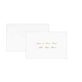 Biglietto natale con busta - 9 x 14 cm - stampa oro - bianco - Sadoch