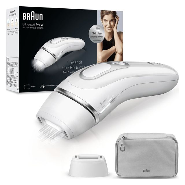 Braun Epilatore Elettrico Silk-Expert Pro 3 PL3020 Bianco/Grigio