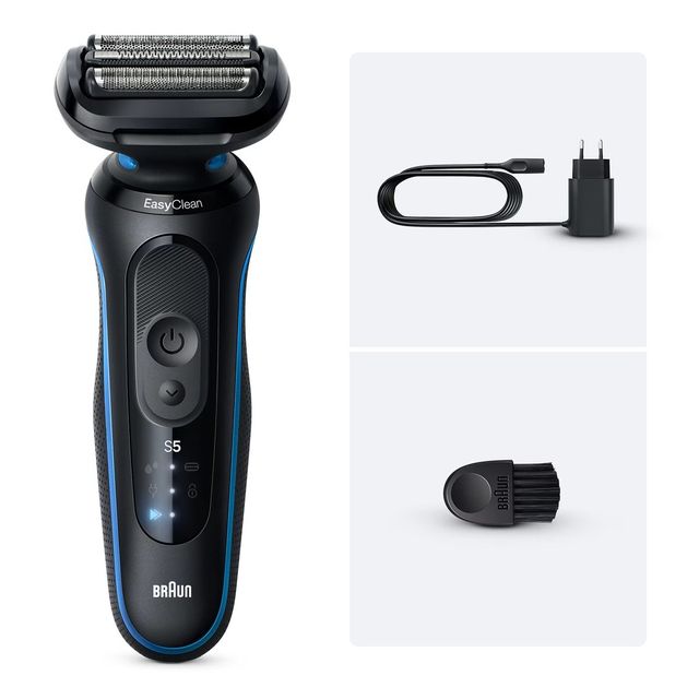 Braun Rasoio Elettrico Serie 5 Wet&Dry 3 Lame 52-B1000S Blu