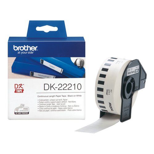 Brother DK-22210 - Nero su bianco - Rotolo (2,9 cm x 30,5 m) etichette - per Br…