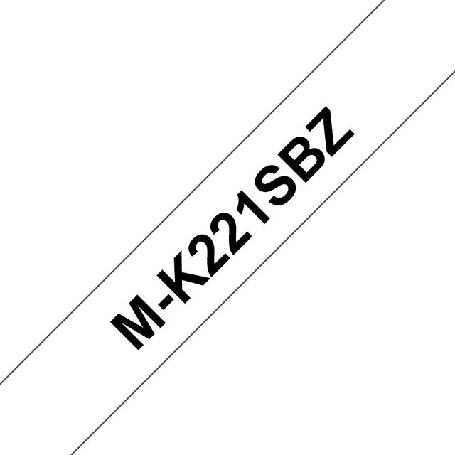 Brother MK221SBZ Labelling Tape (9mm) nastro per etichettatrice M