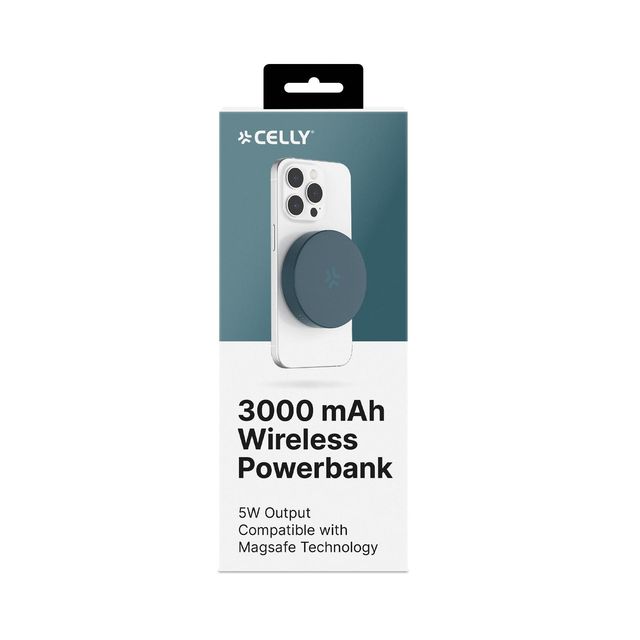Celly MAGPB3000 - 5W Wireless Powerbank Wireless 3000 mAh Blu