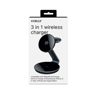 Celly MAGSTAND3IN1EVO - 15W Magnetic Wireless Charger 3in1