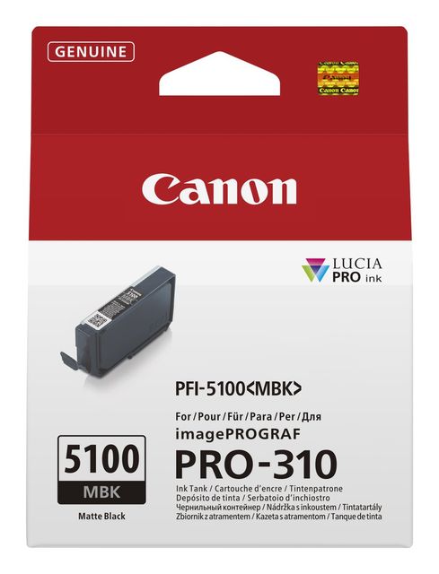 CANON PFI-5100 MBK NERO OPACO 14.4ML PER imagePROGRAF PRO-310