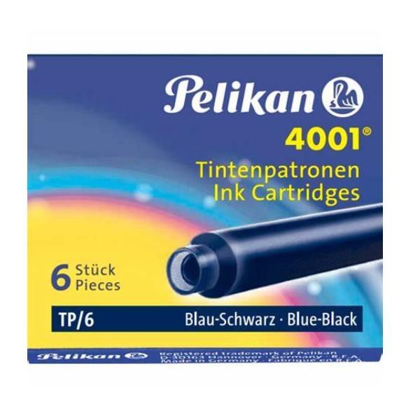 CARTUCCE D'INCHIOSTRO PELIKAN 4001  TP6 BLU NERO