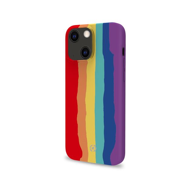 Celly Rainbow - Cover per cellulare - silicone - per Apple iPhone 13