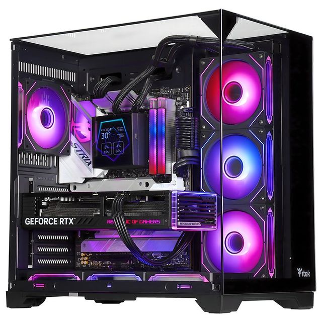 CASE GAMING DARK CAVE PANO - NO ALIMENTATORE - ARGB FAN - NERO (ITGCADCPAB)