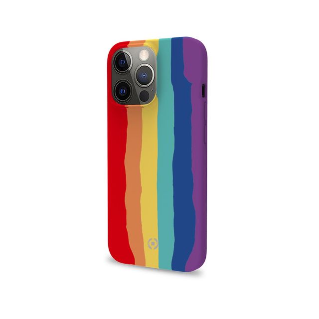 Celly Rainbow - Cover per cellulare - silicone - per Apple iPhone 13 Pro