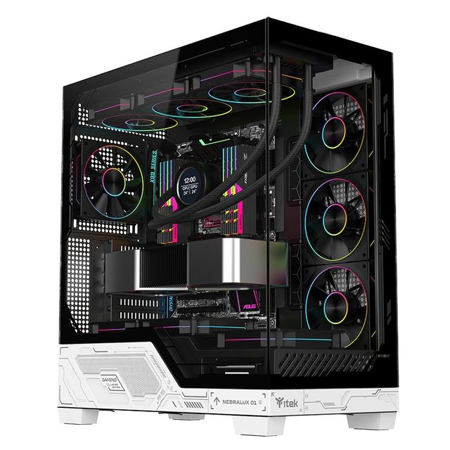 CASE GAMING TOWER NEBRALUX 01 - NO ALIMENTATORE - ARGB FAN - NERO/BIANCO (ITGCA…