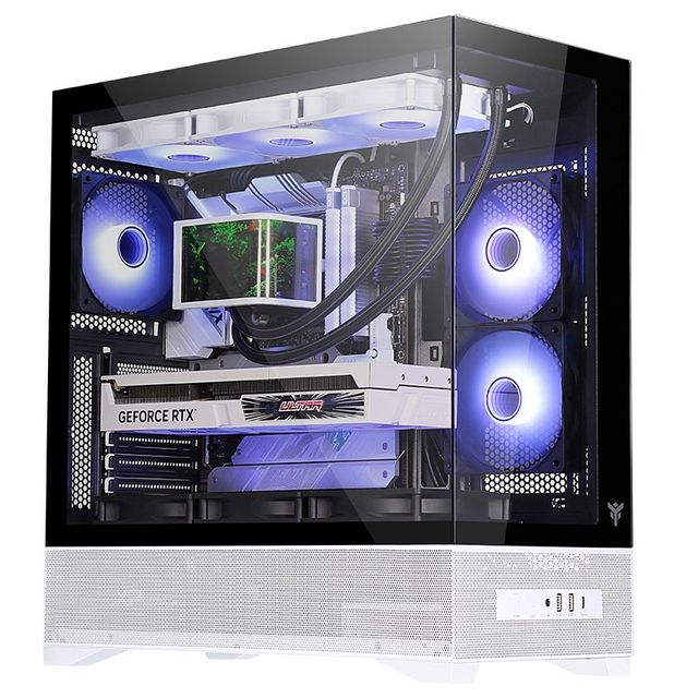 CASE GAMING TOWER SHOWBUI 37WB - NO ALIMENTATORE - ARGB FAN - NERO/BIANCO (ITGC…