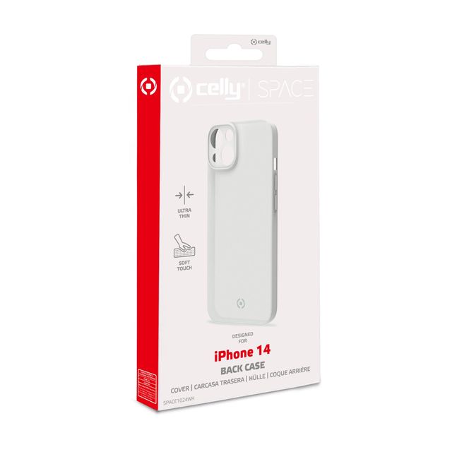 Celly SPACE - Cover per cellulare - TPU (poliuretano termoplastico) - bianco - …