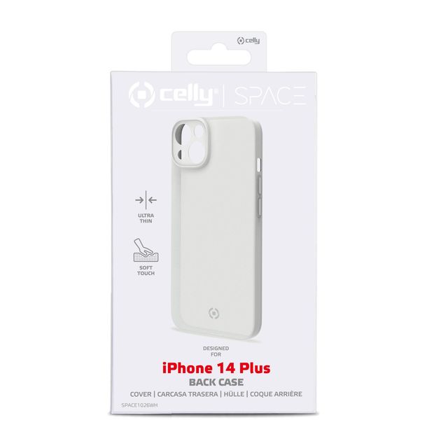 Celly SPACE - Cover per cellulare - TPU (poliuretano termoplastico) - bianco - …