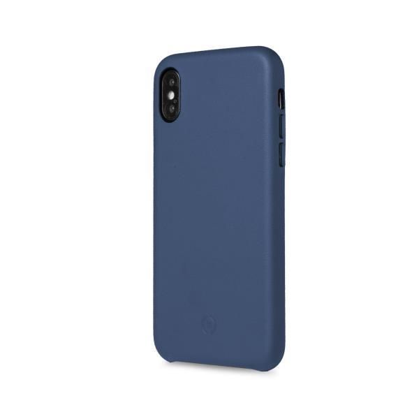 Celly Superior - Cover per cellulare - similpelle - blu - per Apple iPhone XS M…