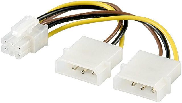 CAVO SDOPPIATORE ALIMENTAZIONE MOLEX A 6PIN PER SK VIDEO PCI-E (AKPCIP6)