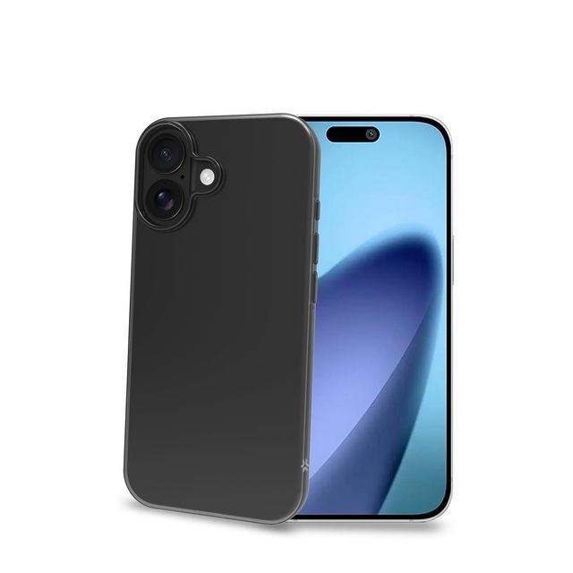 CELLY APPLE iPHONE 17 COVER IN MORBIDO TPU ANTI-SHOCK TRASPARENTE NERO