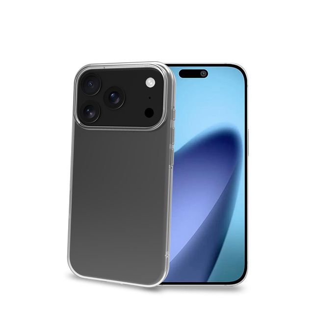 CELLY APPLE iPHONE 17 PRO COVER IN MORBIDO TPU ANTI-SHOCK TRASPARENTE