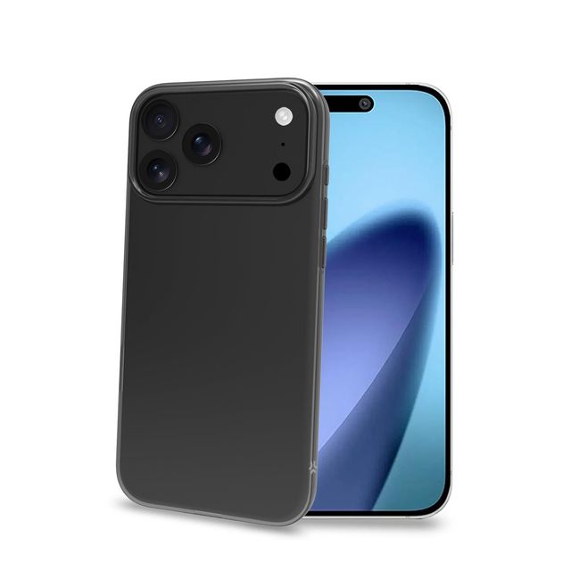 CELLY APPLE iPHONE 17 PRO MAX COVER IN MORBIDO TPU ANTI-SHOCK TRASPARENTE NERO
